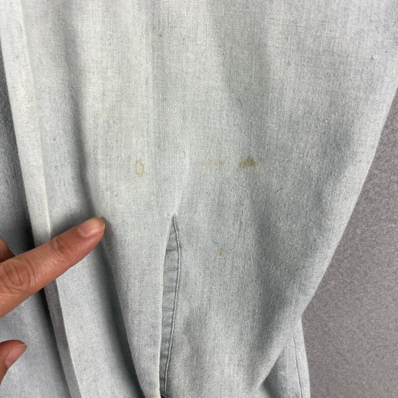 Vintage Kmart Shirt Mens Large Blue Button Up Embroidery Long Sleeve Upcycled - Picture 4 of 16